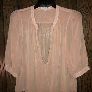 Forever 21 Flowy shirt size large nude/cream L